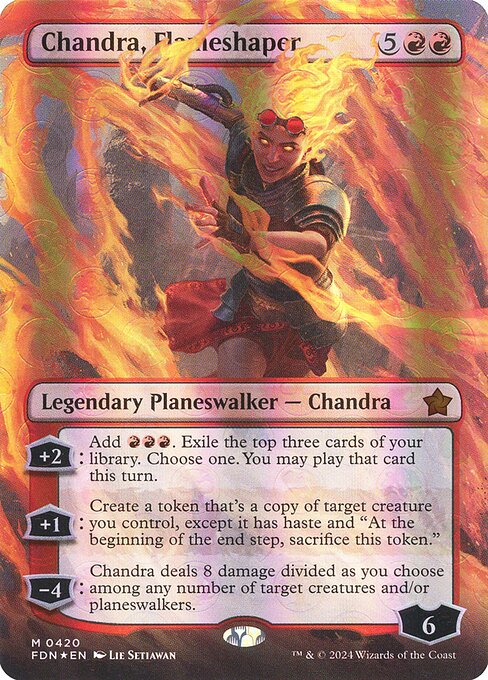 FDN: Chandra, Flameshaper (Borderless) (Mana Foil)
