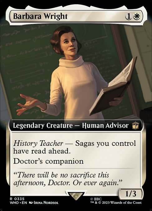 WHO: Barbara Wright (Extended Art) (Foil)