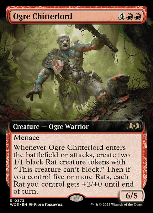 WOE: Ogre Chitterlord (Extended Art) (Foil)