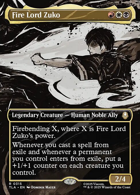 TLA: Fire Lord Zuko (Borderless)