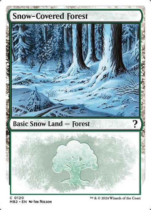 MB2: Snow-Covered Forest (White Border)