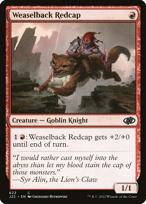 J22: Weaselback Redcap