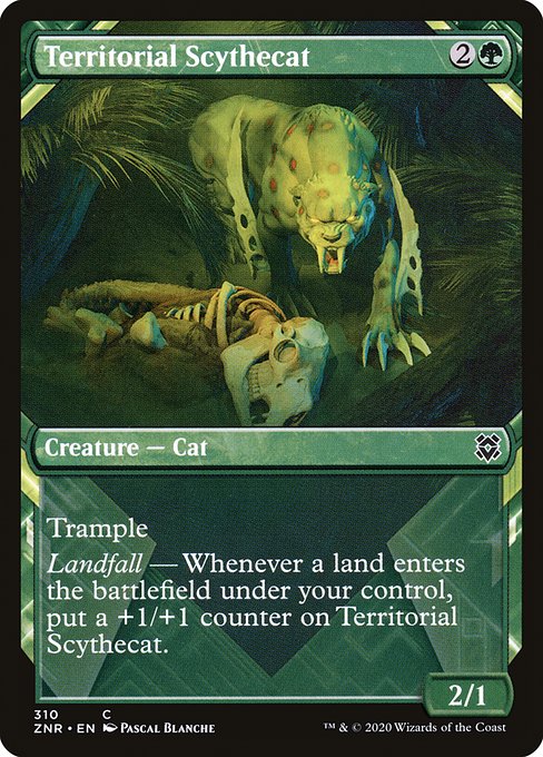 ZNR: Territorial Scythecat (Showcase) (Foil)