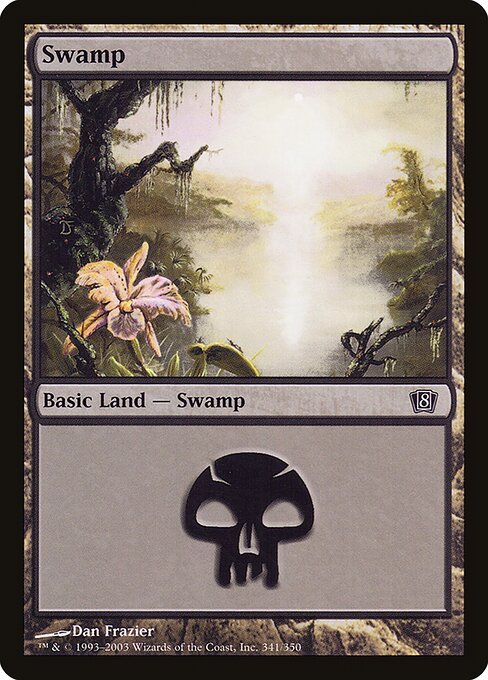 8ED: Swamp (341) (Foil)