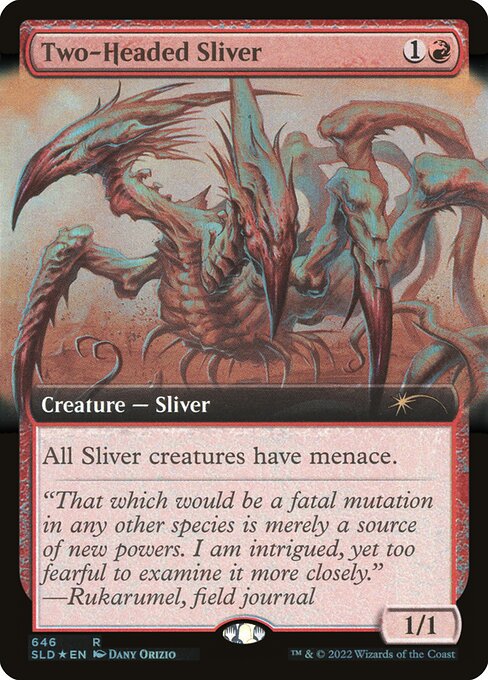 SLD: Two-Headed Sliver (Extended Art) (Foil)