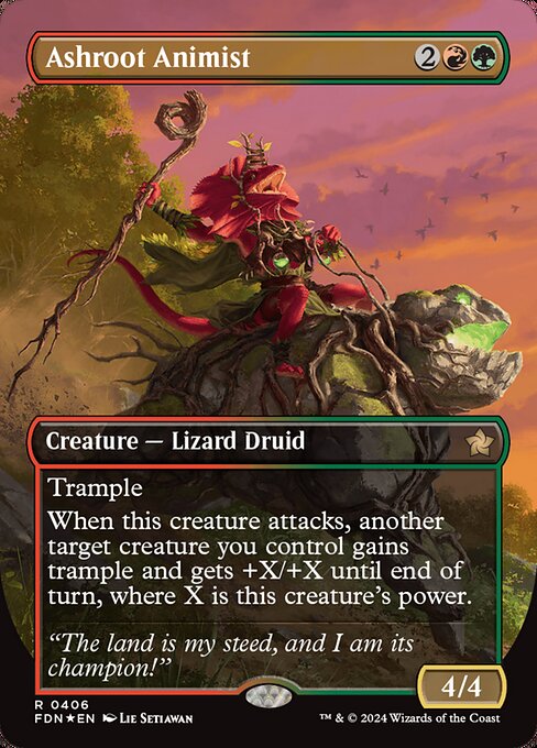FDN: Ashroot Animist (Borderless) (Mana Foil)