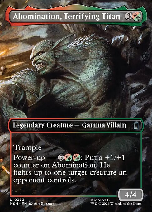 MSH: Abomination, Terrifying Titan (Borderless) (Foil)