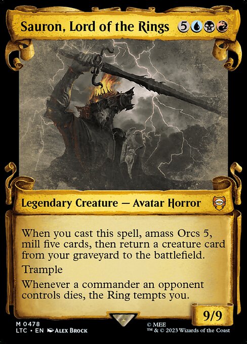 LTC: Sauron, Lord of the Rings (Showcase Scrolls) (Foil)