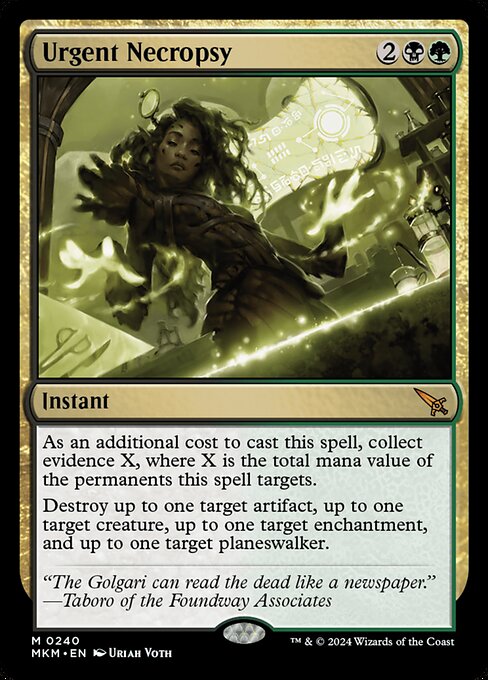 MKM: Urgent Necropsy (Foil)