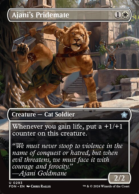 FDN: Ajani's Pridemate (Borderless) (Foil)