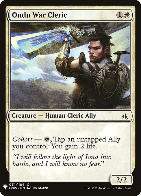 PLST: Ondu War Cleric