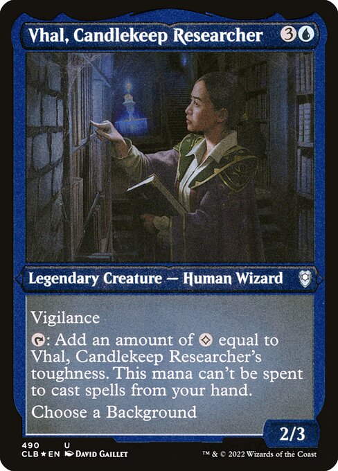 CLB: Vhal, Candlekeep Researcher (Foil Etched)