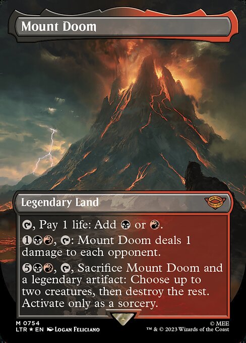 LTR: Mount Doom (Borderless) (Surge Foil)