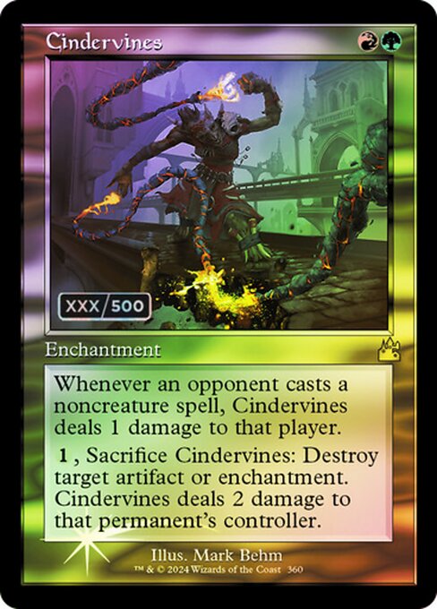 RVR: Cindervines (Retro Frame) (Serial Numbered) (Foil)