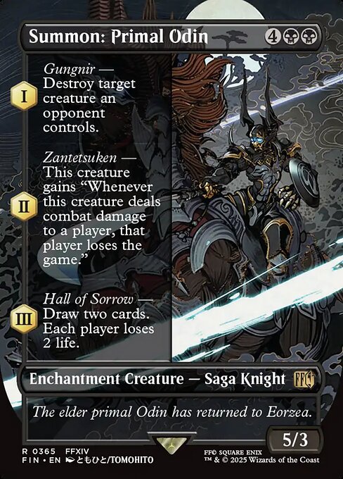 FIN: Summon: Primal Odin (Borderless) (Foil)