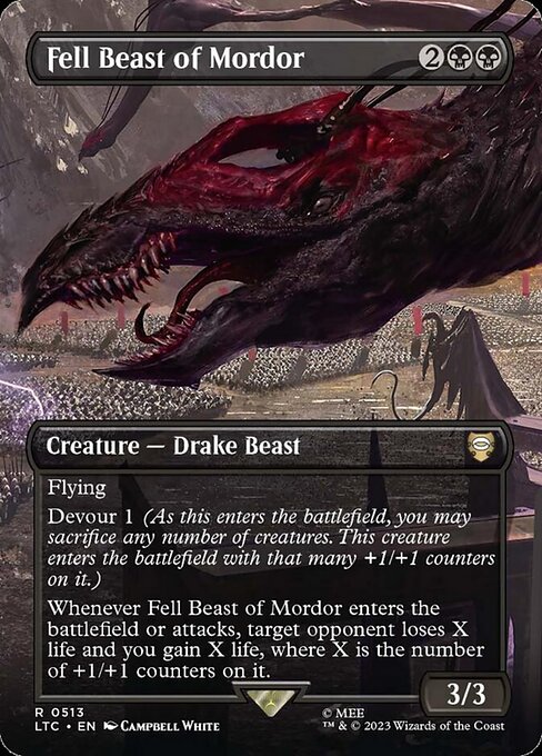 LTC: Fell Beast of Mordor (Borderless) (Foil)