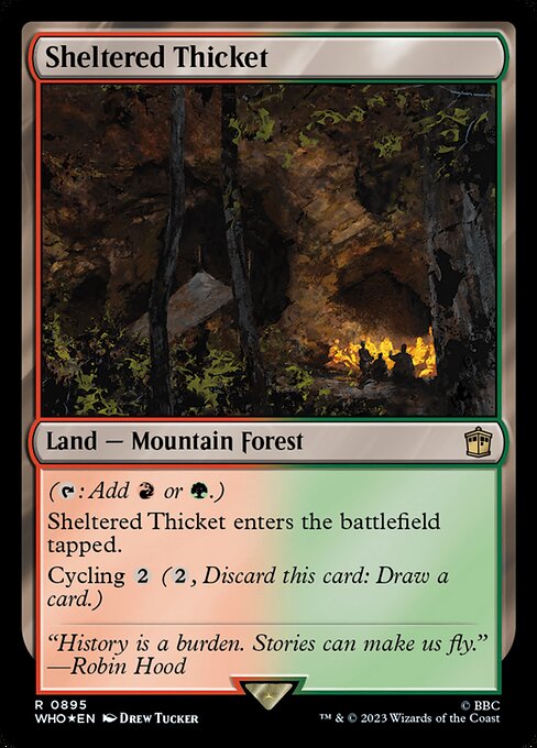 WHO: Sheltered Thicket (Surge Foil)