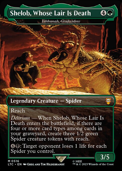 LTC: Shelob, Whose Lair Is Death - Ishkanah, Grafwidow (Borderless) (Foil)