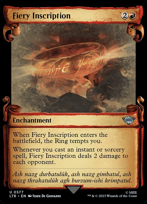 LTR: Fiery Inscription (Showcase Scrolls) (Foil)