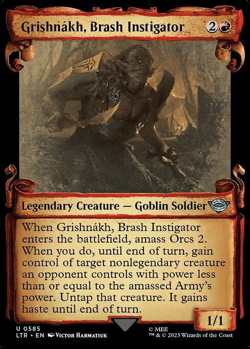 LTR: Grishnakh, Brash Instigator (Showcase Scrolls) (Foil)