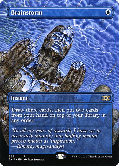 2XM: Brainstorm (Borderless) (Foil)