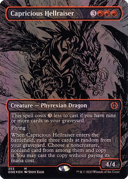 ONE: Capricious Hellraiser (Oil Slick Raised Foil)