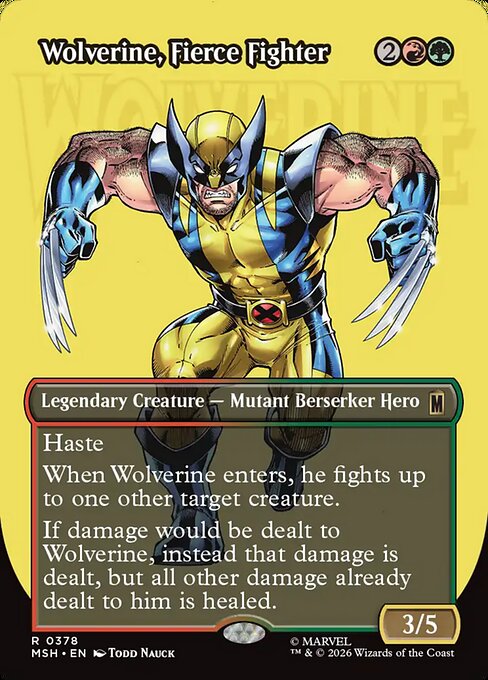 MSH: Wolverine, Fierce Fighter (Borderless) (Foil)