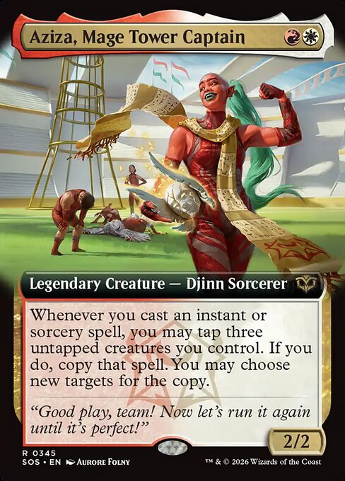 SOS: Aziza, Mage Tower Captain (Extended Art)