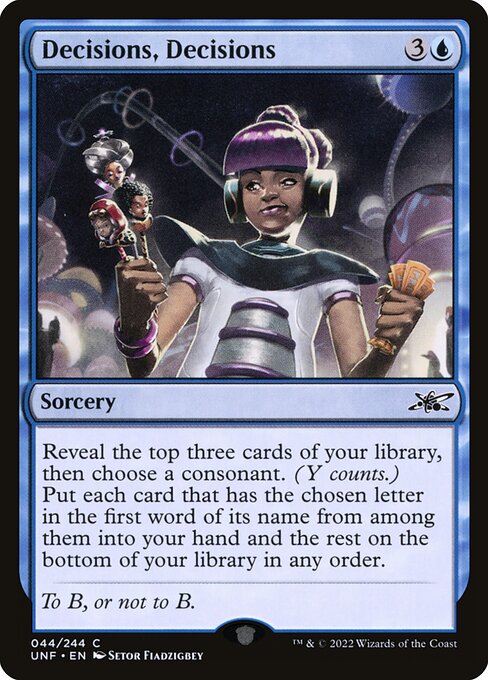 UNF: Decisions, Decisions (Foil)