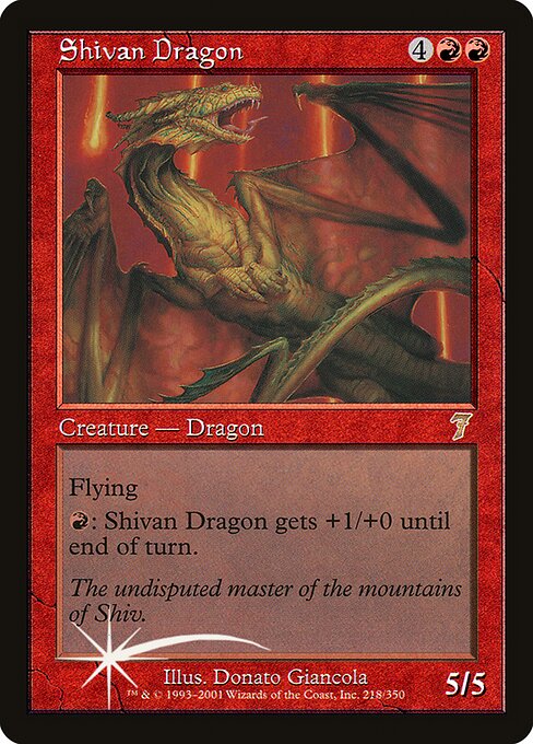 7ED: Shivan Dragon (Foil)