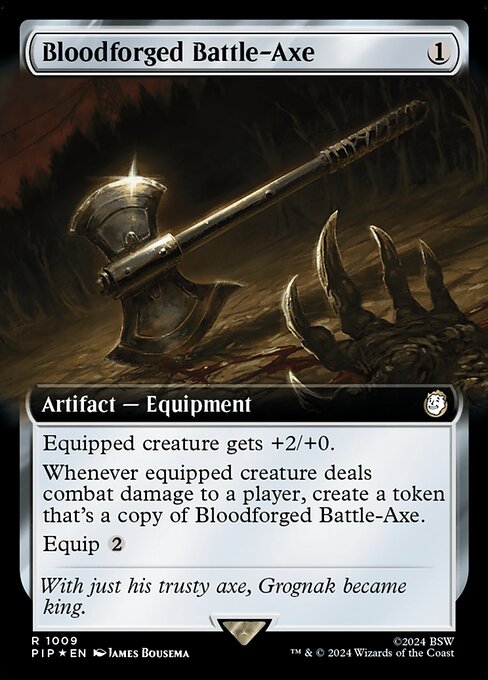 PIP: Bloodforged Battle-Axe (Extended Art) (Surge Foil)