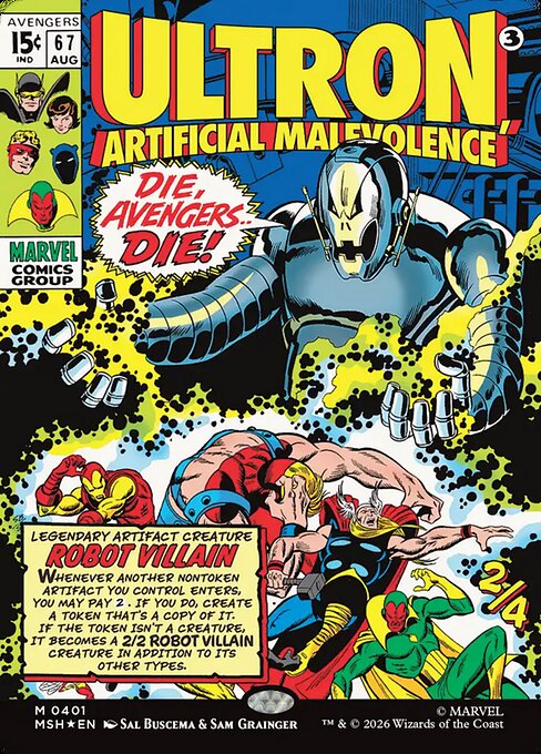 MSH: Ultron, Artificial Malevolence (Borderless) (0401) (Foil)
