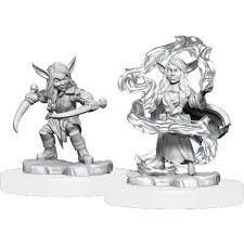 D&D Critical Role Unpainted Miniatures: Goblin Sorcerer and Rogue