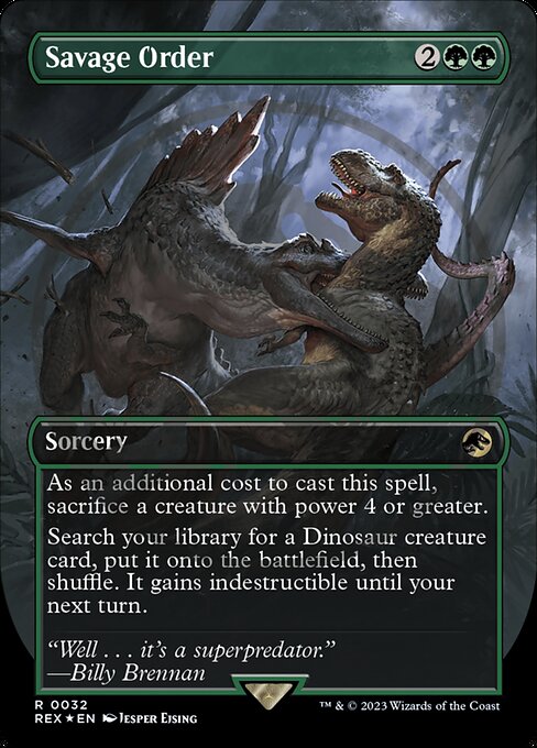 REX: Savage Order (Borderless) (Emblem) (Foil)