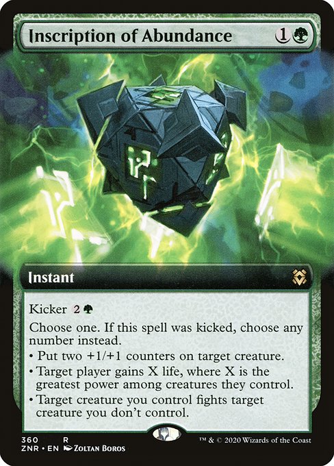 ZNR: Inscription of Abundance (Extended Art) (Foil)