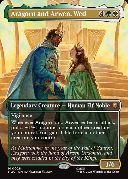 HOC: Aragorn and Arwen, Wed (Borderless) (Foil)