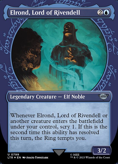LTR: Elrond, Lord of Rivendell (Showcase) (Surge Foil)