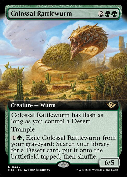 OTJ: Colossal Rattlewurm (Extended Art) (Foil)