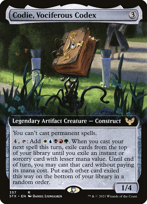 STX: Codie, Vociferous Codex (Extended Art) (Foil)