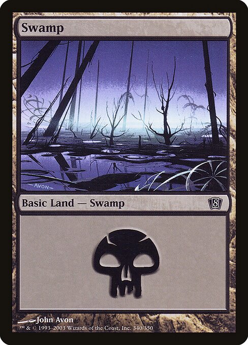 8ED: Swamp (340) (Foil)