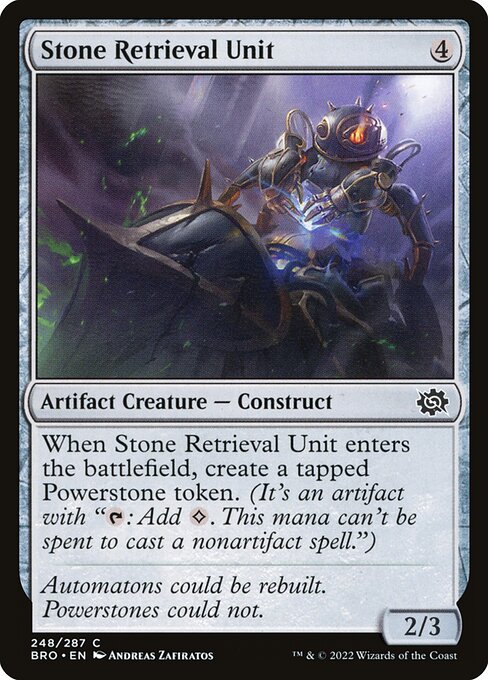 BRO: Stone Retrieval Unit