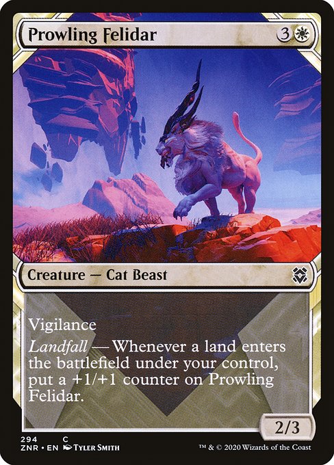 ZNR: Prowling Felidar (Showcase) (Foil)