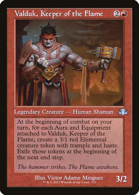 DMR: Valduk, Keeper of the Flame (Retro Frame) (Foil)