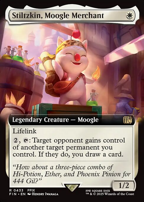 FIN: Stiltzkin, Moogle Merchant (Extended Art) (Foil)