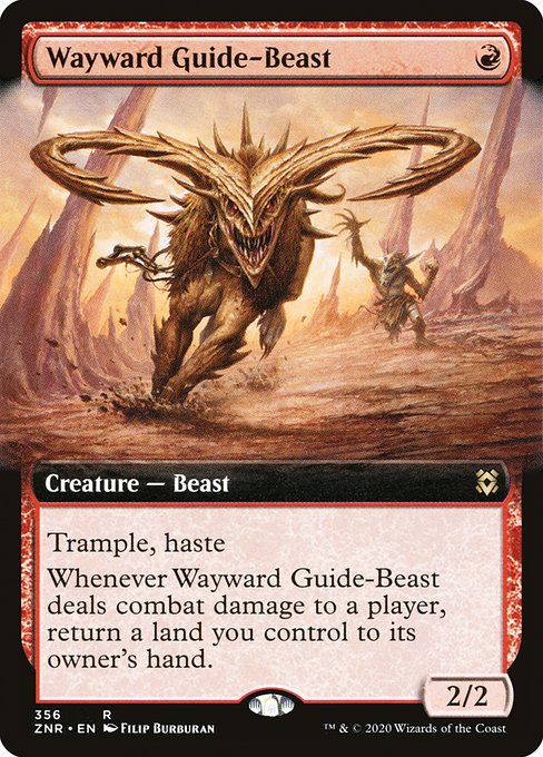 ZNR: Wayward Guide-Beast (Extended Art) (Foil)