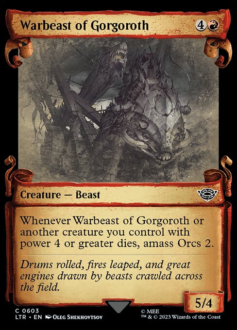 LTR: Warbeast of Gorgoroth (Showcase Scrolls) (Foil)