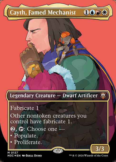M3C: Cayth, Famed Mechanist (Borderless) (Ripple Foil)