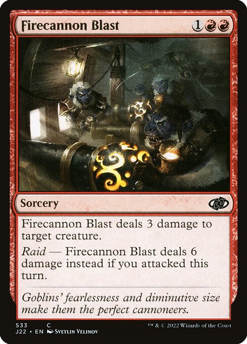 J22: Firecannon Blast
