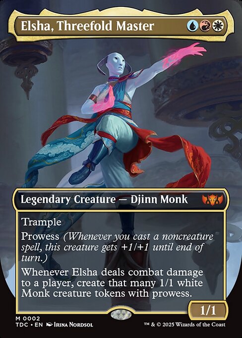 TDC: Elsha, Threefold Master (Borderless) (Foil)