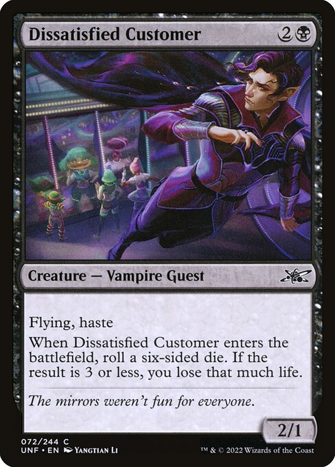 UNF: Dissatisfied Customer